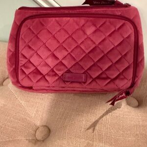 Vera Bradley Mystic Magenta Compact Quilted Cosmetic Bag